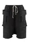 Rick Owens Drkshdw Drkshdw By Rick Owens Cotton Multi-pocket Bermuda In Black