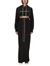 Rick Owens Drkshdw Drkshdw By Rick Owens Cropped Black Sweatshirt In Black