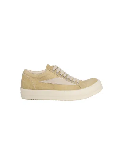 Rick Owens Drkshdw Drkshdw By Rick Owens Denim Vintage Sneakers Parchment And Milk In Neutrals