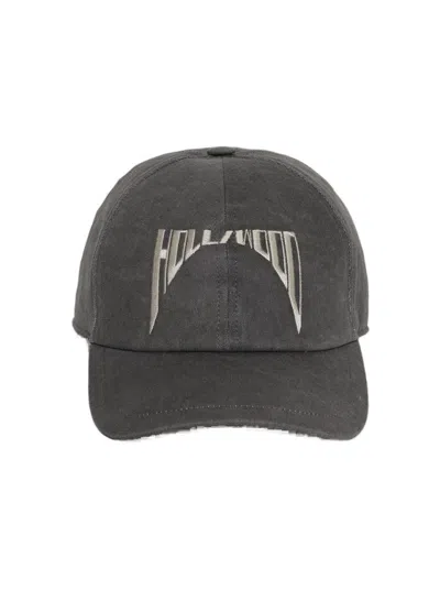 Rick Owens Drkshdw Drkshdw By Rick Owens Embroidered Denim Baseball Cap Dark Dust