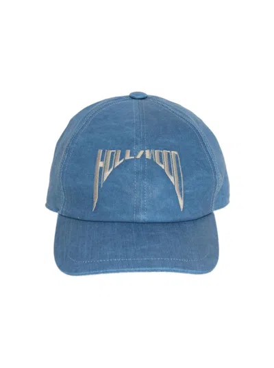 Rick Owens Drkshdw Drkshdw By Rick Owens Embroidered Denim Baseball Cap Toothpaste And Pearl