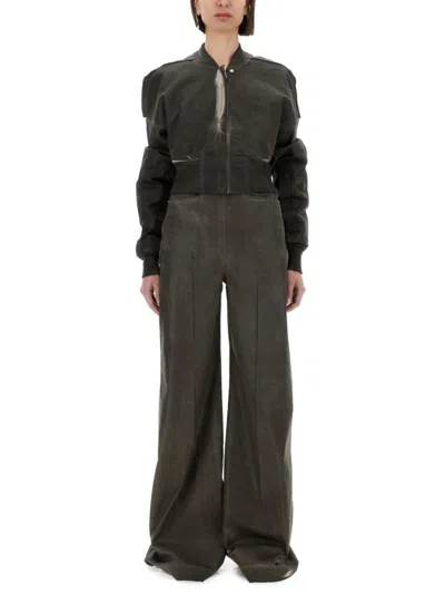 RICK OWENS DRKSHDW DRKSHDW BY RICK OWENS "FLIGHT JKT" CROPPED BOMBER JACKET