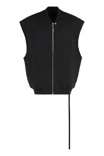 Rick Owens Drkshdw Drkshdw By Rick Owens Full Zip Cotton Hoodie In Black