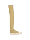 Rick Owens Drkshdw Drkshdw By Rick Owens High Sock Denim Sneaks Parchment And Milk In Neutral