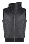 Rick Owens Drkshdw Drkshdw By Rick Owens Hooded Bodywarmer In Black