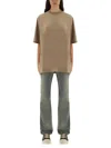Rick Owens Drkshdw "jumbo" T-shirt In Brown