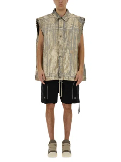 Rick Owens Drkshdw Drkshdw By Rick Owens Jumbo Vest In Gold