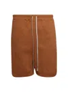 Rick Owens Drkshdw Drkshdw By Rick Owens Long Boxers Butt Zip Shorts Orange In Orange