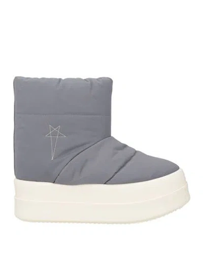Rick Owens Drkshdw Drkshdw By Rick Owens Man Ankle Boots Grey Size 9 Textile Fibers In Gray