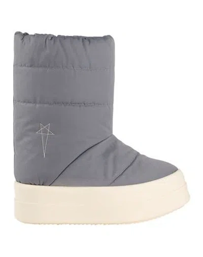 Rick Owens Drkshdw Drkshdw By Rick Owens Man Boot Charcoal Size 10 Textile Fibers In Gray