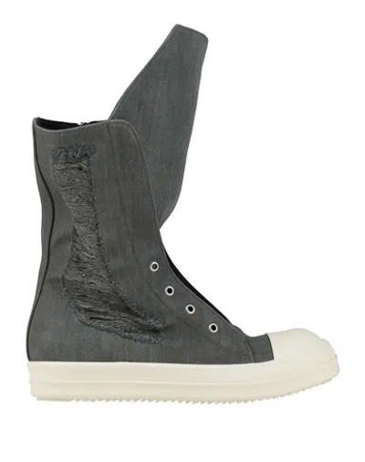 Rick Owens Drkshdw Drkshdw By Rick Owens Man Boot Taupe Size 7 Textile Fibers In Grey
