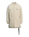 Rick Owens Drkshdw Drkshdw By Rick Owens Man Coat Light Green Size S Cotton, Elastane
