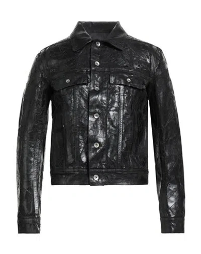 Rick Owens Drkshdw Drkshdw By Rick Owens Man Denim Outerwear Black Size S Cotton