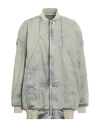 Rick Owens Drkshdw Panelled Acid-wash Denim Jacket In Blue
