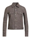 Rick Owens Drkshdw Drkshdw By Rick Owens Man Denim Outerwear Khaki Size S Cotton In Brown