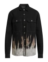 Rick Owens Drkshdw Drkshdw By Rick Owens Man Denim Shirt Black Size S Cotton In Black