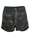 Rick Owens Drkshdw Drkshdw By Rick Owens Man Denim Shorts Lead Size 33 Cotton In Grey