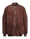 Rick Owens Drkshdw Drkshdw By Rick Owens Man Jacket Brown Size M Polyamide, Cotton In Brown