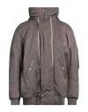 Rick Owens Drkshdw Drkshdw By Rick Owens Man Jacket Grey Size L Polyamide, Cotton In Brown