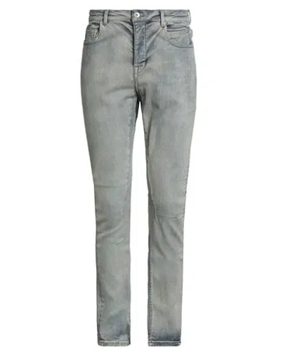 Rick Owens Drkshdw Drkshdw By Rick Owens Man Jeans Blue Size 31 Cotton, Elastomultiester, Rubber In Gray