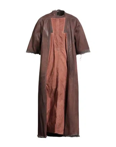 Rick Owens Drkshdw Drkshdw By Rick Owens Man Maxi Dress Brick Size S Cotton In Brown