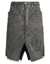 Rick Owens Drkshdw Drkshdw By Rick Owens Man Midi Skirt Lead Size 33 Cotton In Gray