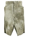 Rick Owens Drkshdw Drkshdw By Rick Owens Man Midi Skirt Military Green Size 31 Cotton