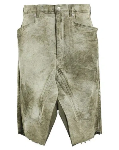 Rick Owens Drkshdw Drkshdw By Rick Owens Man Midi Skirt Military Green Size 31 Cotton