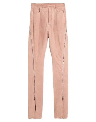 Rick Owens Drkshdw Drkshdw By Rick Owens Man Pants Antique Rose Size 31 Cotton, Elastomultiester, Rubber In Pink