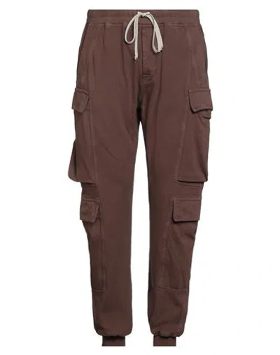 Rick Owens Drkshdw Drkshdw By Rick Owens Man Pants Brown Size L Cotton, Elastomultiester, Rubber
