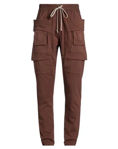Rick Owens Drkshdw Drkshdw By Rick Owens Man Pants Brown Size S Cotton, Elastane