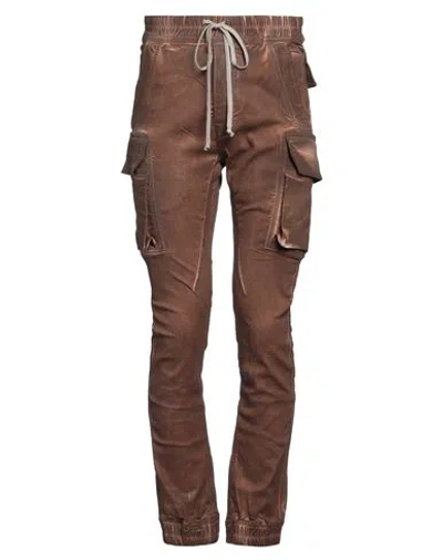 Rick Owens Drkshdw Drkshdw By Rick Owens Man Pants Brown Size S Cotton, Polyester, Rubber