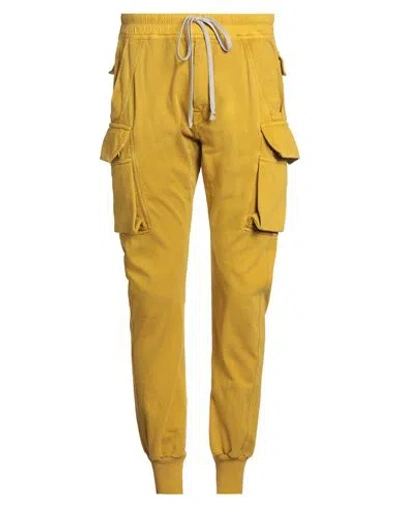 Rick Owens Drkshdw Drkshdw By Rick Owens Man Pants Marigold Size S Cotton In Yellow