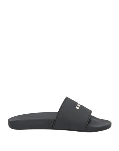 RICK OWENS DRKSHDW DRKSHDW BY RICK OWENS MAN SANDALS BLACK SIZE 7 RUBBER