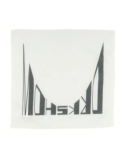 Rick Owens Drkshdw Drkshdw By Rick Owens Man Scarf Ivory Size - Cotton In White