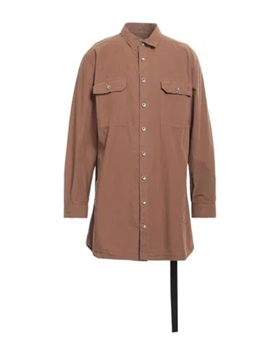 Rick Owens Drkshdw Drkshdw By Rick Owens Man Shirt Brown Size S Cotton