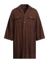 Rick Owens Drkshdw Drkshdw By Rick Owens Man Shirt Brown Size S Cotton In Brown