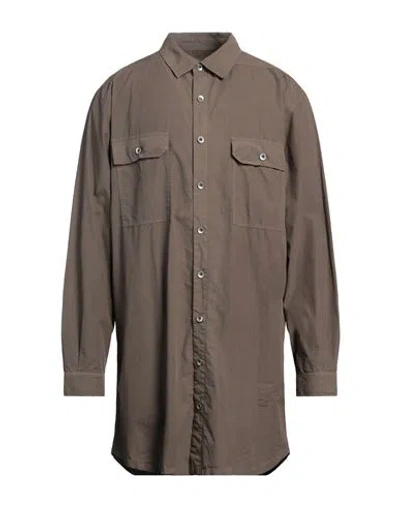 Rick Owens Drkshdw Drkshdw By Rick Owens Man Shirt Khaki Size L Cotton In Beige