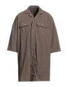 Rick Owens Drkshdw Drkshdw By Rick Owens Man Shirt Khaki Size M Cotton In Beige