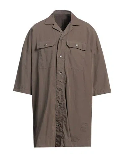 Rick Owens Drkshdw Drkshdw By Rick Owens Man Shirt Khaki Size M Cotton In Beige