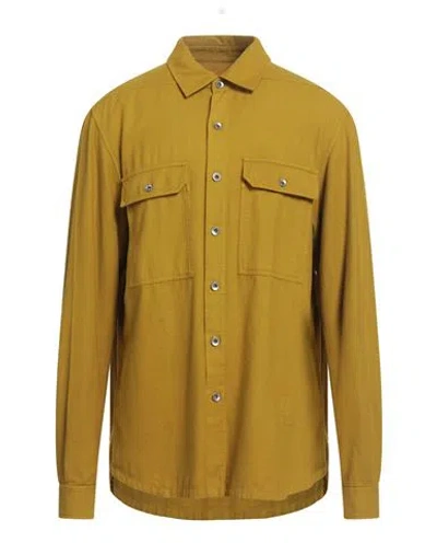 Rick Owens Drkshdw Drkshdw By Rick Owens Man Shirt Lime Green Size S Cotton