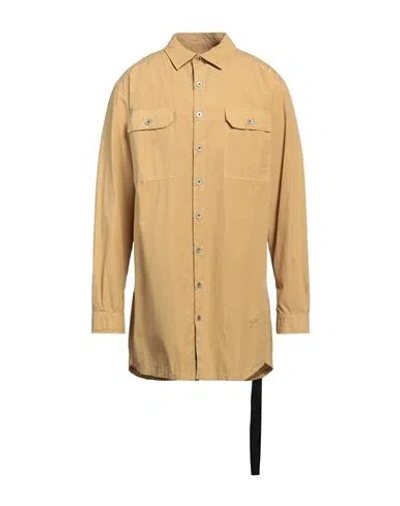Rick Owens Drkshdw Drkshdw By Rick Owens Man Shirt Mustard Size S Cotton In Yellow