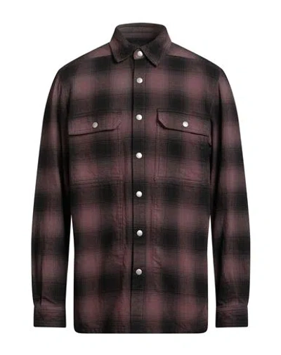 Rick Owens Drkshdw Drkshdw By Rick Owens Man Shirt Plum Size S Cotton In Purple