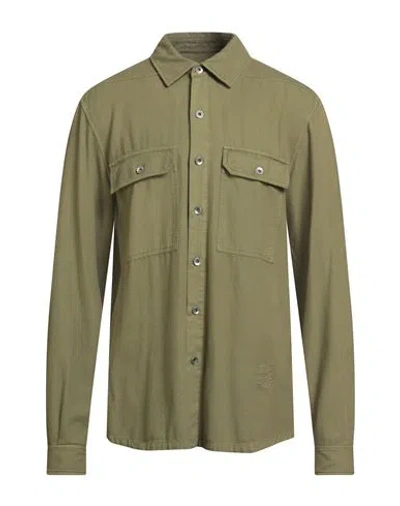 Rick Owens Drkshdw Drkshdw By Rick Owens Man Shirt Sage Green Size S Cotton