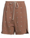 Rick Owens Drkshdw Drkshdw By Rick Owens Man Shorts & Bermuda Shorts Brown Size M Cotton In Brown