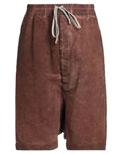 Rick Owens Drkshdw Drkshdw By Rick Owens Man Shorts & Bermuda Shorts Brown Size S Cotton