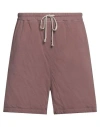 Rick Owens Drkshdw Drkshdw By Rick Owens Man Shorts & Bermuda Shorts Chocolate Brown Size Xxl Cotton, Elastane