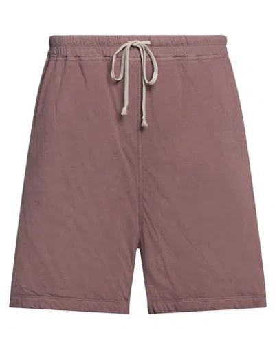 Rick Owens Drkshdw Drkshdw By Rick Owens Man Shorts & Bermuda Shorts Chocolate Brown Size Xxl Cotton, Elastane