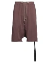 Rick Owens Drkshdw Drkshdw By Rick Owens Man Shorts & Bermuda Shorts Chocolate Brown Size Xxl Cotton, Elastane