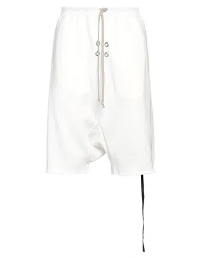 Rick Owens Drkshdw Drkshdw By Rick Owens Man Shorts & Bermuda Shorts Ivory Size M Cotton, Elastane In White